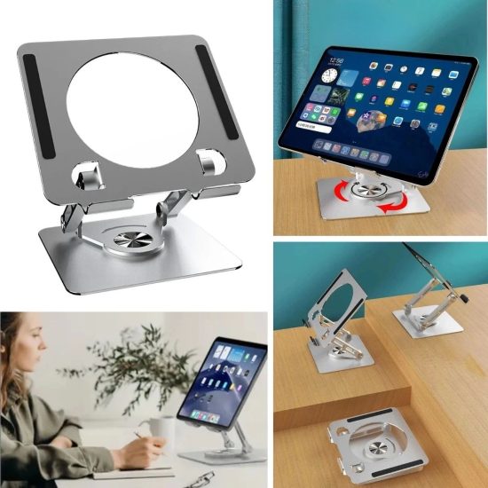 360 Derece Dönebilen Yükseltilmiş Masaüstü Ayarlanabilir Metal Tablet Standı ( Lisinya ) 360 Derece Dönebilen Yükseltilmiş Masaüstü Ayarlanabilir Metal Tablet Standı ( Lisinya )