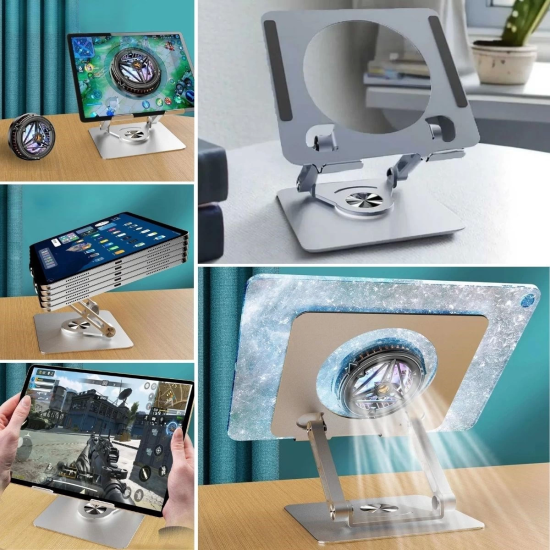 360 Derece Dönebilen Yükseltilmiş Masaüstü Ayarlanabilir Metal Tablet Standı ( Lisinya ) 360 Derece Dönebilen Yükseltilmiş Masaüstü Ayarlanabilir Metal Tablet Standı ( Lisinya )