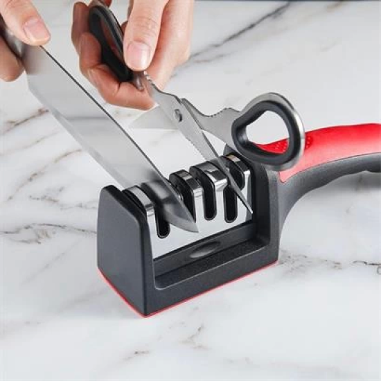4 Aşamalı Kaymaz Tabanlı Hızlı Bıçak Ve Makas Bileme Aracı - Keskin Ve Pratik Kullanım ( Lisinya ) 4 Aşamalı Kaymaz Tabanlı Hızlı Bıçak Ve Makas Bileme Aracı - Keskin Ve Pratik Kullanım ( Lisinya )