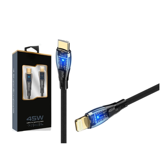 45w Usb-c Lightning Işıklı Şeffaf Kablo Hızlı Şarj, Dayanıklı Tasarım, İphone Ve İpad Uyumlu ( Lisinya ) 45w Usb-c Lightning Işıklı Şeffaf Kablo Hızlı Şarj, Dayanıklı Tasarım, İphone Ve İpad Uyumlu ( Lisinya )