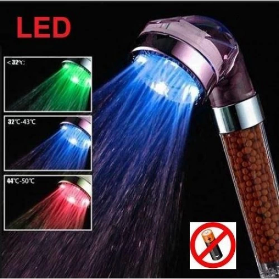 5 Adet Tasarruflu Boncuklu Ledli Duş Başlık-pil Veya Elektrik Gerekmez Kinetik Enerjili ( Lisinya ) 5 Adet Tasarruflu Boncuklu Ledli Duş Başlık-pil Veya Elektrik Gerekmez Kinetik Enerjili ( Lisinya )