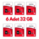 6 Adet Ultrahız 32gb Micro Sd Hafıza Kartı: Yüksek Performans Ve Geniş Depolama Kapasitesi ( Lisinya ) 6 Adet Ultrahız 32gb Micro Sd Hafıza Kartı: Yüksek Performans Ve Geniş Depolama Kapasitesi ( Lisinya )