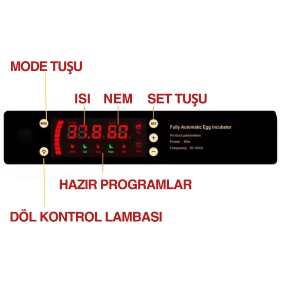 60 Yumurta Kapasiteli Tam Otomatik Kuluçka Makinesi - Civciv, Kaz, Hindi Ve Ördek Yetiştiriciliği Epo-w60 ( Lisinya ) 60 Yumurta Kapasiteli Tam Otomatik Kuluçka Makinesi - Civciv, Kaz, Hindi Ve Ördek Yetiştiriciliği Epo-w60 ( Lisinya )