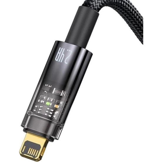 Şeffaf Uçlu İphone 45w Usb Hızlı Ve Dayanıklı Şarj Ve Data Işıklı Örgü Kablo 1 Metre ( Lisinya ) Şeffaf Uçlu İphone 45w Usb Hızlı Ve Dayanıklı Şarj Ve Data Işıklı Örgü Kablo 1 Metre ( Lisinya )
