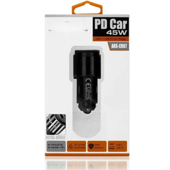 45w Pd Usb Oto Şarj Kafa Hızlı Şarj Çakmaklık Adaptörü, Usb-c Ve Usb-a Çıkışlı, İphone Ve Android Uyumlu ( Lisinya ) 45w Pd Usb Oto Şarj Kafa Hızlı Şarj Çakmaklık Adaptörü, Usb-c Ve Usb-a Çıkışlı, İphone Ve Android Uyumlu ( Lisinya )