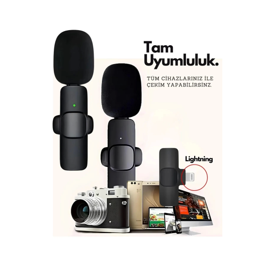 Type-c Çiftli Kablosuz Yaka Mikrofon Seti Telefon Vlog Canlı Yayın Tiktok Youtube Uyumlu ( Lisinya ) Type-c Çiftli Kablosuz Yaka Mikrofon Seti Telefon Vlog Canlı Yayın Tiktok Youtube Uyumlu ( Lisinya )