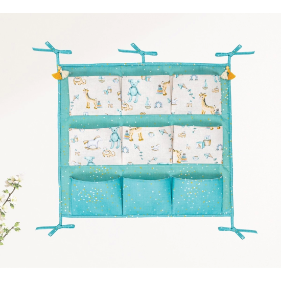 Baby 9 Cepli Bağlamalı Beşik Kenarı Düzenleyici (yeşil) ( Lisinya ) Baby 9 Cepli Bağlamalı Beşik Kenarı Düzenleyici (yeşil) ( Lisinya )