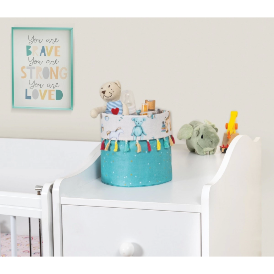 Baby Kullanımı Kolay Desenli Taşınabilir Düzenleyici Püsküllü Yuvarlak Sepet(yeşil) ( Lisinya ) Baby Kullanımı Kolay Desenli Taşınabilir Düzenleyici Püsküllü Yuvarlak Sepet(yeşil) ( Lisinya )