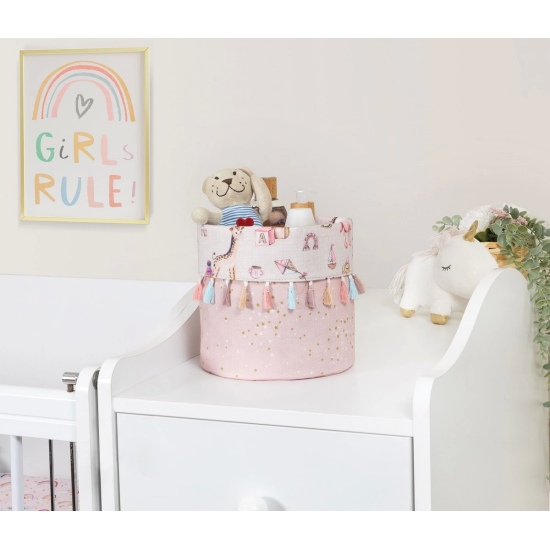 Baby Kullanımı Kolay Desenli Taşınabilir Düzenleyici Yuvarlak Sepet(pembe) ( Lisinya ) Baby Kullanımı Kolay Desenli Taşınabilir Düzenleyici Yuvarlak Sepet(pembe) ( Lisinya )