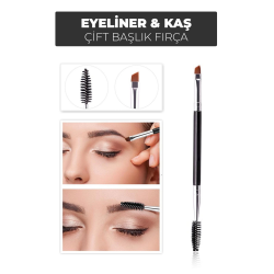 Çift Başlıklı Eyeliner Ve Kaş Fırçası – Kolay Uygulama Ve Mükemmel Sonuçlar ( Lisinya )