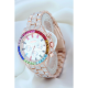 Clariss Trend Rose Metal Kordonlu Zirkon Taş Kaplama Renkli Taşlı Kasa Tasarımlı Lüx Kadın Kol Saati ( Lisinya ) Clariss Trend Rose Metal Kordonlu Zirkon Taş Kaplama Renkli Taşlı Kasa Tasarımlı Lüx Kadın Kol Saati ( Lisinya )