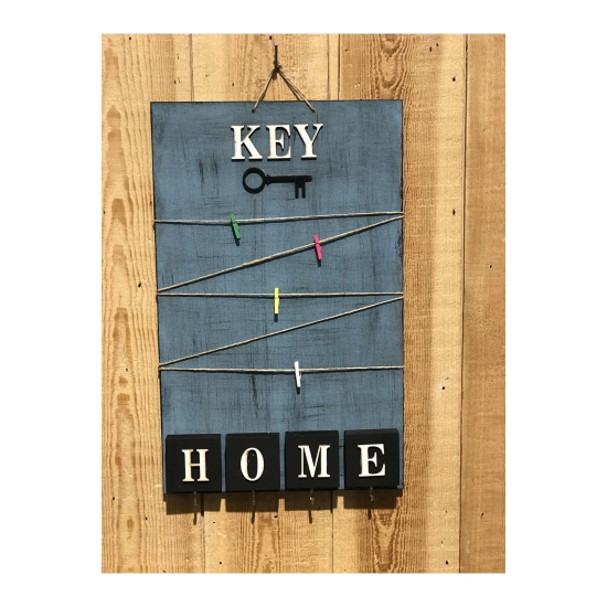 Dekoratif Home Keys Ahşap Resimlik Ve Notluk (saks Mavisi) ( Lisinya ) Dekoratif Home Keys Ahşap Resimlik Ve Notluk (saks Mavisi) ( Lisinya )