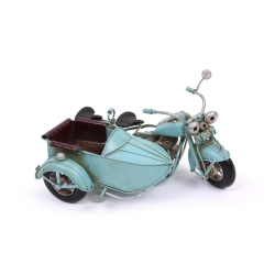 Vintage Tasarım Dekoratif Metal Motosiklet Sepetli ( Lisinya )