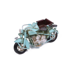 Vintage Tasarım Dekoratif Metal Motosiklet Sepetli ( Lisinya )