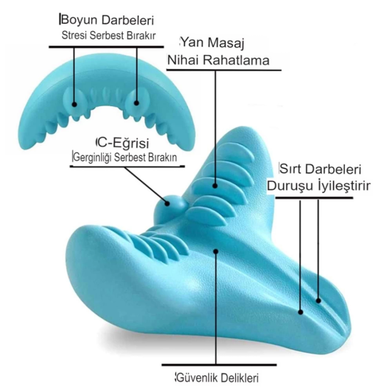 Kayropraktik Boyun Yastığı U Şekilli Masaj Destekli Ağrı Kesici Bellek Köpük Yastık ( Lisinya ) Kayropraktik Boyun Yastığı U Şekilli Masaj Destekli Ağrı Kesici Bellek Köpük Yastık ( Lisinya )