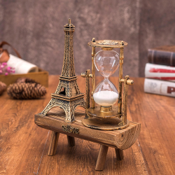 Eyfel Kulesi Paris Ahşap Kum Saati ( Lisinya )