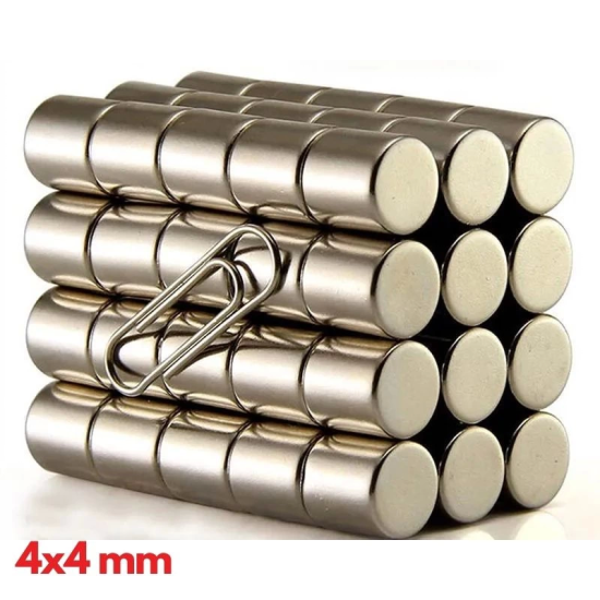 N35 4x4 Mm Neodyum Mıknatıs 100 Adet, Yuvarlak, Nikel Kaplamalı Kaliteli Ve Dayanıklı Ürün ( Lisinya ) N35 4x4 Mm Neodyum Mıknatıs 100 Adet, Yuvarlak, Nikel Kaplamalı Kaliteli Ve Dayanıklı Ürün ( Lisinya )