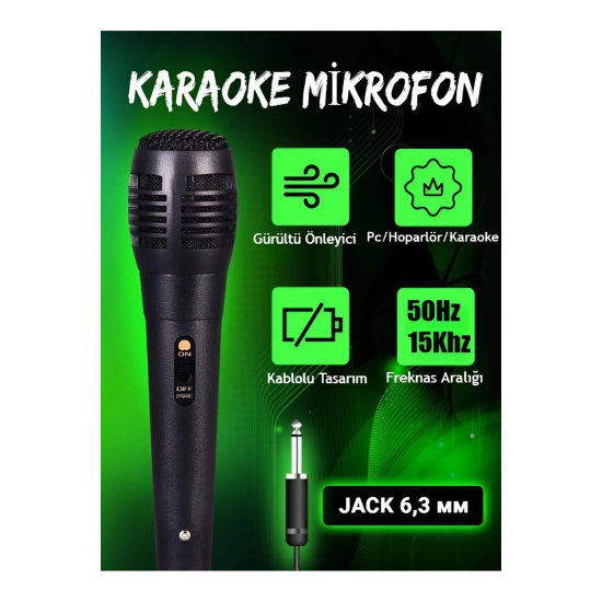 Karaoke Mikrofon Kablolu Mikrofon 6.5 Mm Karaoke Mikrofonu ( Lisinya ) Karaoke Mikrofon Kablolu Mikrofon 6.5 Mm Karaoke Mikrofonu ( Lisinya )
