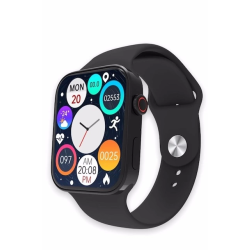 Konuşma Özellikli Smart Watch 7 Akıllı Saat Su Geçirmez Yan Tuşlu Köşeli Yeni Alüminyum Kasa (siyah) ( Lisinya )