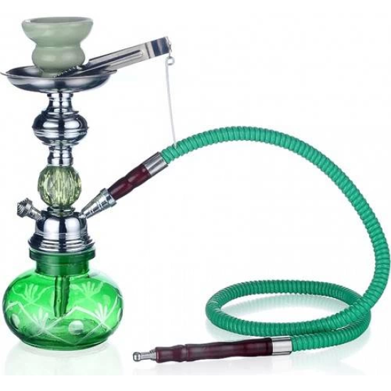 Küçük Boy Nargile Takımı - Yeşil ( Lisinya ) Küçük Boy Nargile Takımı - Yeşil ( Lisinya )