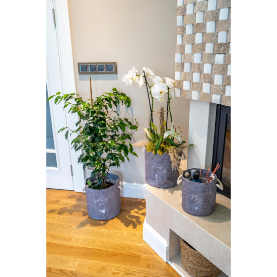 Kulplu Yuvarlak Düzenleyici Çok Amaçlı Kolay Taşınabilen Organizer Keçe Sepet (3'lü Set) ( Lisinya ) Kulplu Yuvarlak Düzenleyici Çok Amaçlı Kolay Taşınabilen Organizer Keçe Sepet (3'lü Set) ( Lisinya )