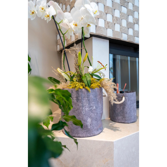 Kulplu Yuvarlak Düzenleyici Çok Amaçlı Kolay Taşınabilen Organizer Keçe Sepet (mini) 03662 ( Lisinya ) Kulplu Yuvarlak Düzenleyici Çok Amaçlı Kolay Taşınabilen Organizer Keçe Sepet (mini) 03662 ( Lisinya )