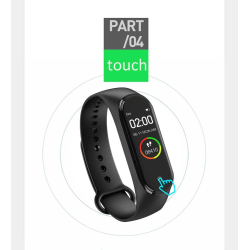M4 Akıllı Saat Bileklik Kalp Hızı Kan Basıncı Nabız Pedometre Smart Watch ( Lisinya )