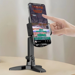 Masaüstü Telefon Standı 360 Derece Dönebilen Başlıklı Ayaklı Telefon Tripodu ( Lisinya )
