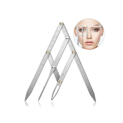 Microblading Simetrik Ve Estetik Kaş Ölçüm Cetveli, Kalıcı Makyaj Altın Oran Pergeli 275 ( Lisinya )