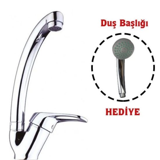 Mix Kuğu Mutfak Evye Batarya + Duş Başlığı Hediyeli ( Lisinya ) Mix Kuğu Mutfak Evye Batarya + Duş Başlığı Hediyeli ( Lisinya )