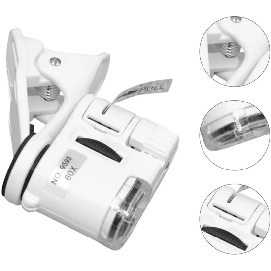 - 60x Mini Cep Telefonu Için Mandallı Mikroskop Uv Ledli Büyüteç Model Al2431 ( Lisinya ) - 60x Mini Cep Telefonu Için Mandallı Mikroskop Uv Ledli Büyüteç Model Al2431 ( Lisinya )