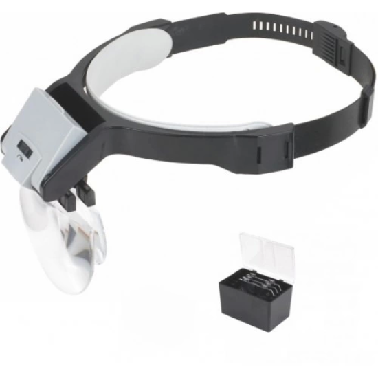 - Lens Takmalı 5 Lenslı , Led Lambalı Şapka Tip Büyüteç ( Lisinya ) - Lens Takmalı 5 Lenslı , Led Lambalı Şapka Tip Büyüteç ( Lisinya )