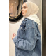 Omuz Taş Detay Koyu Mavi Kot Ceket Oversize ( Lisinya ) Omuz Taş Detay Koyu Mavi Kot Ceket Oversize ( Lisinya )