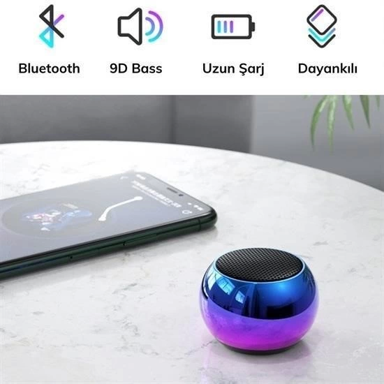 Portatif Taşınabilir Bass Ses Topu Bombası Mini Kablosuz Wireless Bluetooth Hoparlör Speaker ( Lisinya ) Portatif Taşınabilir Bass Ses Topu Bombası Mini Kablosuz Wireless Bluetooth Hoparlör Speaker ( Lisinya )