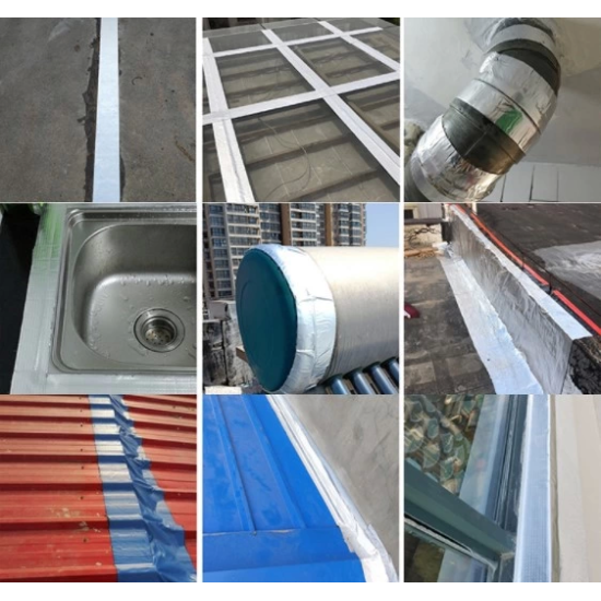 Pratik 5 Metre X 10cm Çamur Bant Alüminyum İzolasyon Tamir Çatlak Bantı ( Lisinya )