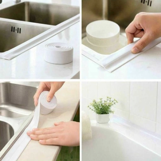 Pratik Beyaz Su Sızdırmaz Lavabo Kenar Bandı (3.2m) ( Lisinya ) Pratik Beyaz Su Sızdırmaz Lavabo Kenar Bandı (3.2m) ( Lisinya )