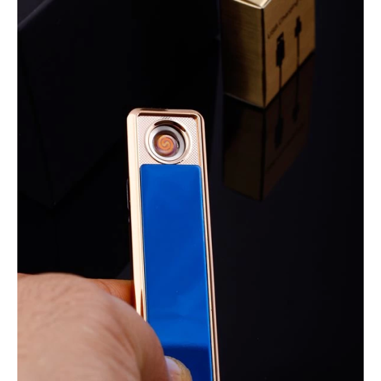 Şık Görünümlü Usb Şarjlı Rezistanslı İnce Slim Metal Çakmak (mavi) ( Lisinya ) Şık Görünümlü Usb Şarjlı Rezistanslı İnce Slim Metal Çakmak (mavi) ( Lisinya )