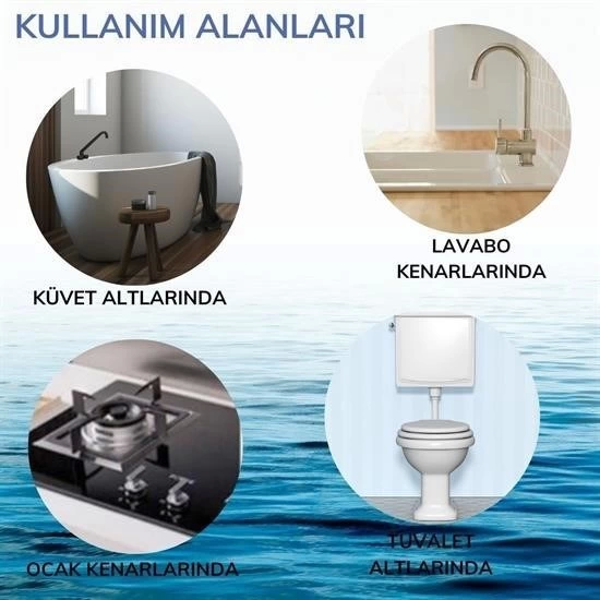Su Sızdırmaz Banyo Mutfak Lavabo Küvet İzolasyon Şerit Bant Pratik Ürün ( Lisinya ) Su Sızdırmaz Banyo Mutfak Lavabo Küvet İzolasyon Şerit Bant Pratik Ürün ( Lisinya )