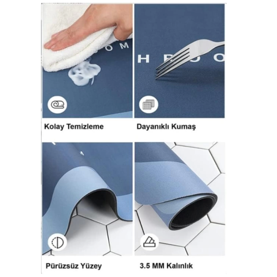Süper Emici Banyo Paspası 38*58 Cm ( Lisinya ) Süper Emici Banyo Paspası 38*58 Cm ( Lisinya )