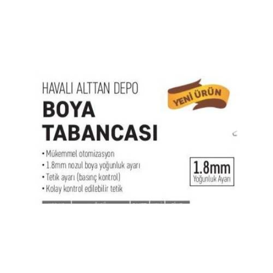 W-77g Havalı Alttan Depolu Boya Fıskiyesi Aparatı 1.8mm ( Lisinya ) W-77g Havalı Alttan Depolu Boya Fıskiyesi Aparatı 1.8mm ( Lisinya )
