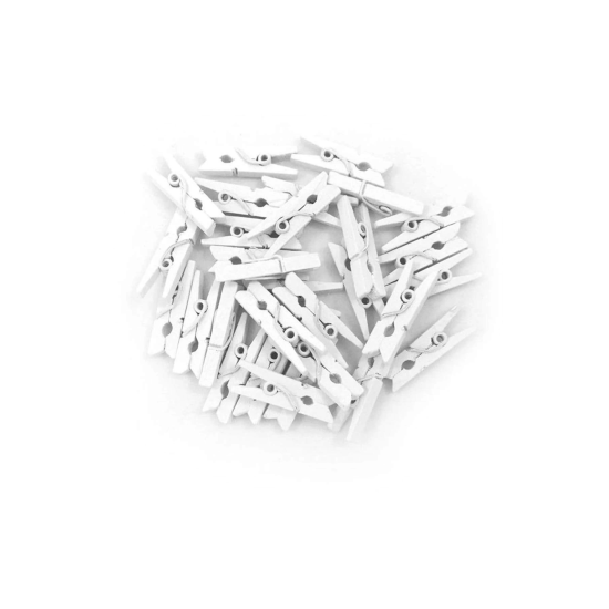 100'lü Beyaz Ahşap Mandal 2.5cm (10'lu Paket-1000 Adet) - Lisinya 100'lü Beyaz Ahşap Mandal 2.5cm (10'lu Paket-1000 Adet) - Lisinya