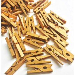 100'lü Gold Ahşap Mandal 2.5cm (10'lu Paket-1000 Adet) - Lisinya