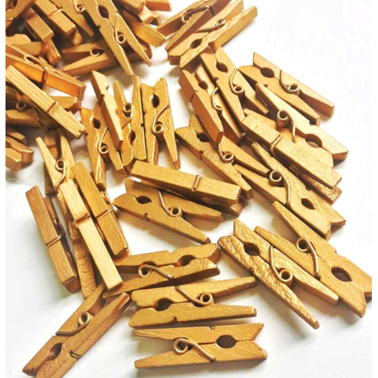 100'lü Gold Ahşap Mandal 2.5cm (10'lu Paket-1000 Adet) - Lisinya 100'lü Gold Ahşap Mandal 2.5cm (10'lu Paket-1000 Adet) - Lisinya