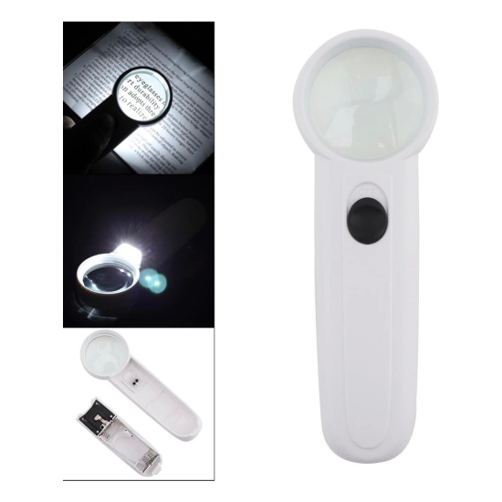 15x Çok Fonksiyonlu 2 Led Işıklı Taşınabilir El Büyüteç - Lisinya