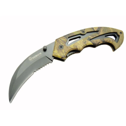 2-6 Karambit Outdoor Çakı 19 Cm - Plastik Kamuflaj Saplı - Lisinya