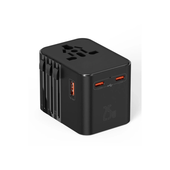 25w Evrensel Seyahat Adaptörü, Eu/us/uk/au Priz Dönüştürücü, 1x Usb, 2x Type-c Hızlı Şarj - Lisinya 25w Evrensel Seyahat Adaptörü, Eu/us/uk/au Priz Dönüştürücü, 1x Usb, 2x Type-c Hızlı Şarj - Lisinya