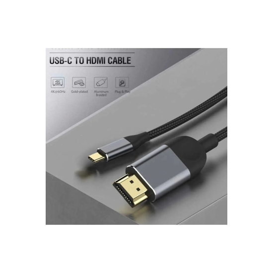 3 Metre 8 Gbps Hız 4k/30 Hz Type C To Hdmı Çevirici Dönüştürücü Tv Telefon Pc Hasır Bağlantı Kablosu - Lisinya 3 Metre 8 Gbps Hız 4k/30 Hz Type C To Hdmı Çevirici Dönüştürücü Tv Telefon Pc Hasır Bağlantı Kablosu - Lisinya