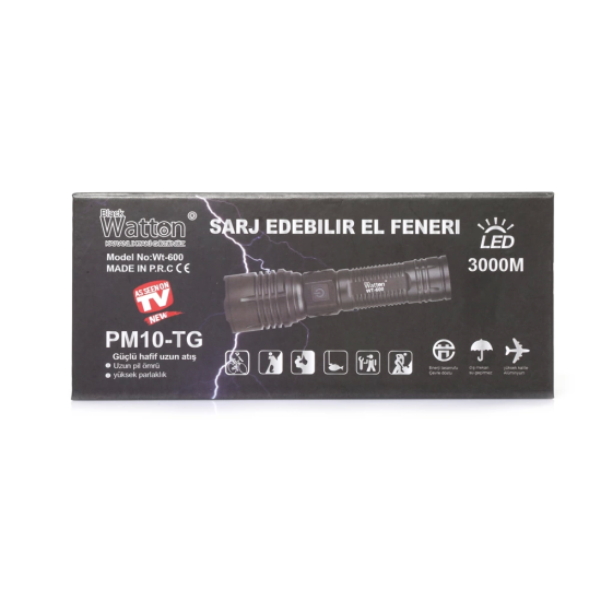 3000 Lümen Güçlü El Feneri Wt-600 - Lisinya 3000 Lümen Güçlü El Feneri Wt-600 - Lisinya