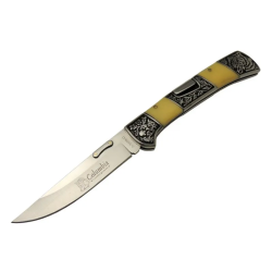 A 3159 C Kamp Çakı 24 Cm - İşlemeli Sedef Saplı, Kemerlikli - Lisinya