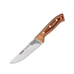 32101 Elite Kurban, Kasap Bıçağı 14,5 Cm - Kahverengi Perçinli Kompozit Sap - Lisinya